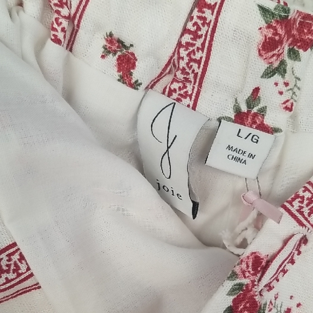 Joie Cream and Red Striped Floral Maxi Skirt - Picture 5 of 7
